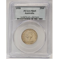 AUSTRALIA 1958 . ONE 1 SHILLING . PROOF